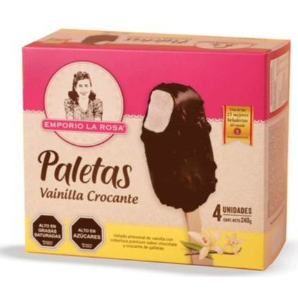 Helado Paleta Vainilla Crocante Paleta, 240 gr - Emporio La Rosa | Apishop