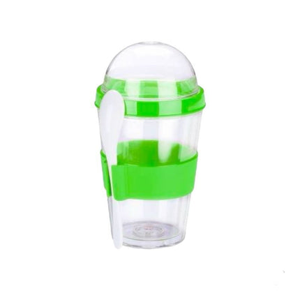 Vaso De Yogurt Leche Bebidas Y Cereal Frutas Frutos Secos