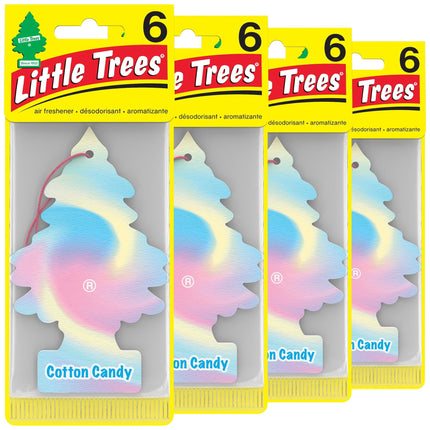 Ambientador para Auto LITTLE TREES Algodón de Azúcar Paquete de 24