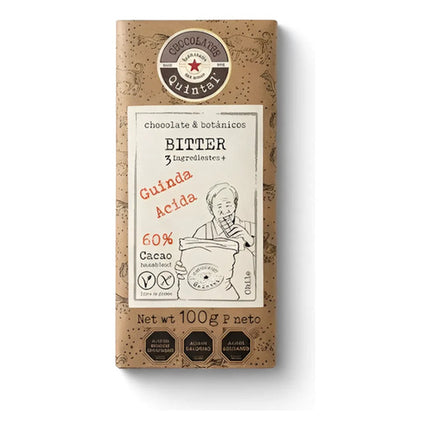 Quintal - Chocolate Bitter 60% Cacao Con Guinda Ácida - 100g