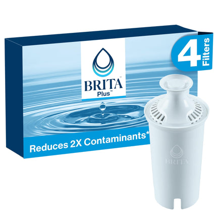 Filtro de agua Brita Plus de alta densidad sin BPA, 4 filtros