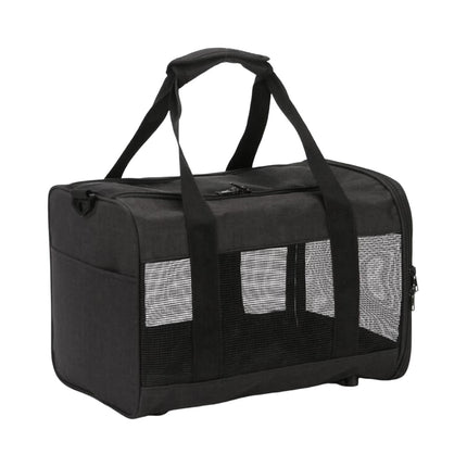 Portador De Mascotas De Lados Blandos Bolsa De Viaje Plegable Cómoda Bolsa De Transporte Para Gatos Negro