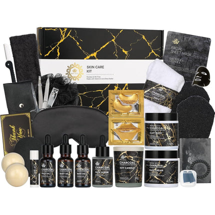 Set Cuidado Facial Corporal RAROSAACCA 30 Piezas Carban