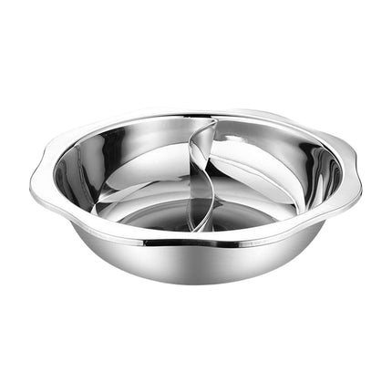 Hot Pot Pan Dividido Acero Inoxidable Con Divisor Para Fiesta 28cm