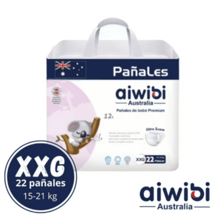 Pack x2 Pañales Aiwibi Ultra Suave XXG 44 pañales
