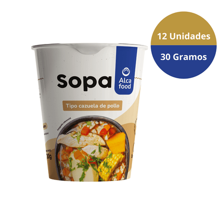 Vasos Cazuela de Pollo 12X 30 Gr