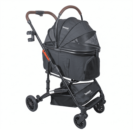Coche para Mascotas Premium Maine Negro