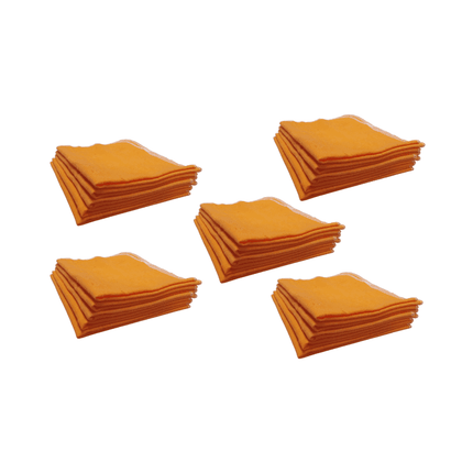 Pack 25 Paños Naranjos Franela Antipolvo 40x35 – Superficies Limpias y Brillantes