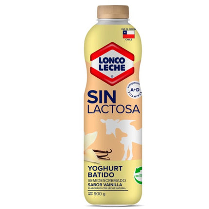 Yoghurt Sin lactosa Sabor Vainilla Botella, 900 g - Loncoleche | Apishop