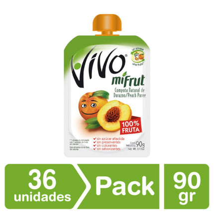 Compota Mifrut Durazno 90 gr x 36 uni