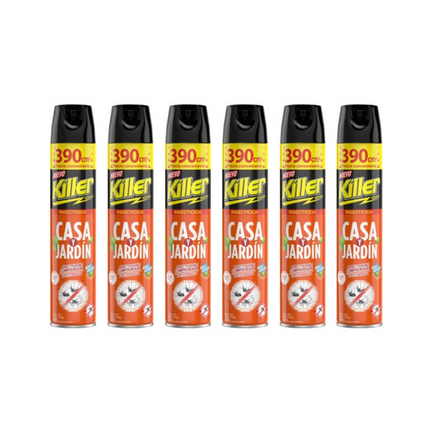 Pack 6 Insecticida en Aerosol 390cc Casa y Jardin