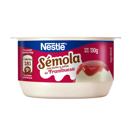 Postre Sémola con Leche Salda de Frambuesa Pote, 130 g | Apishop