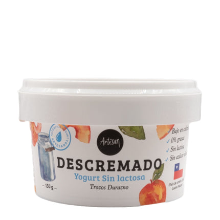 Yoghurt Descremado sabor Durazno, 150 g - Artisan | Apishop
