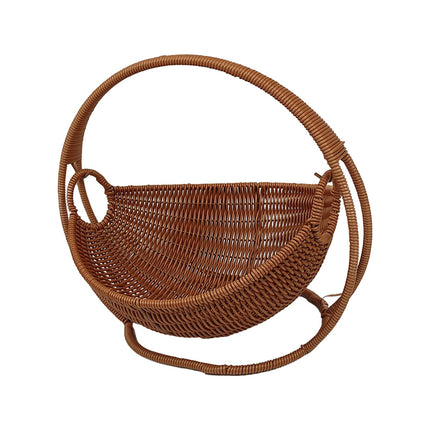 Cesta Tejida A Mano Con Asas, Decoración, Cesta De Pan Para Aperitivos, Para Fiesta Diaria