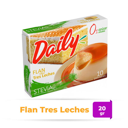 Flan Sabor Tres Leches Caja, 20 g - Daily | Apishop