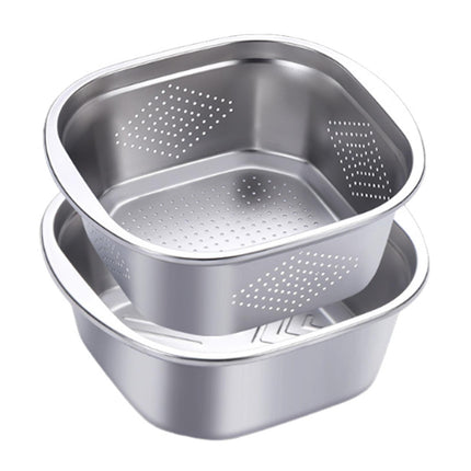 Colador De Acero Inoxidable Para Ensalada, Frijoles, Arroz Y Verduras (4600 Ml)