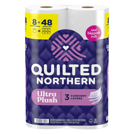 Papel higiénico acolchado Northern Ultra Plush 8 Super Mega Rolls