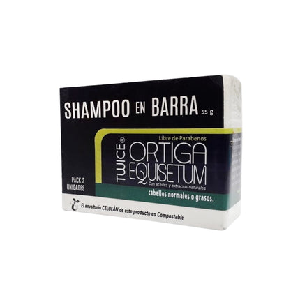 Shampoo Sólido Ortiga 55 G Pack 2 Un Twice