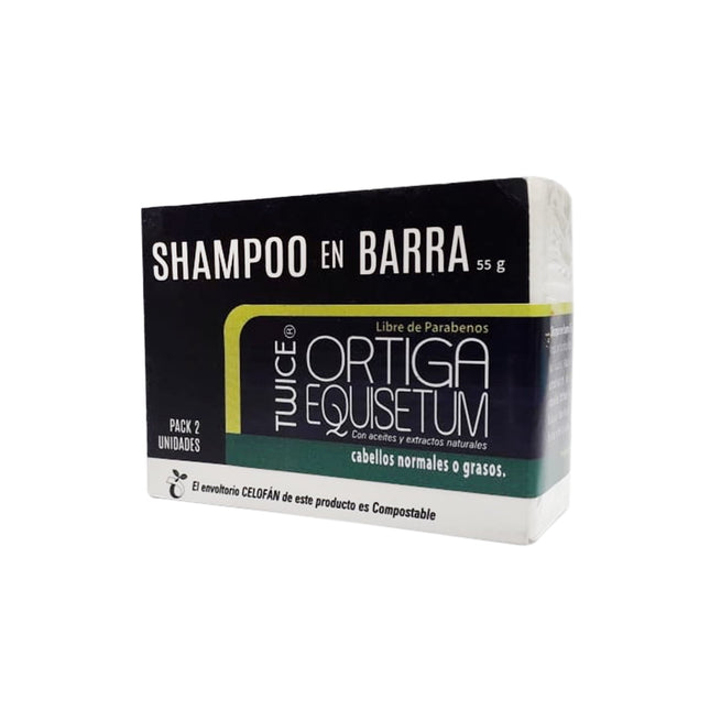 Shampoo Sólido Ortiga 55 G Pack 2 Un Twice