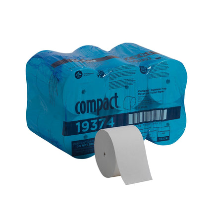Papel higiénico Georgia-Pacific Compact Coreless de 1 capa, 18 rollos