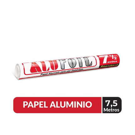 Papel Aluminio7,5 Metros Sin Corte, 7,5 Metros