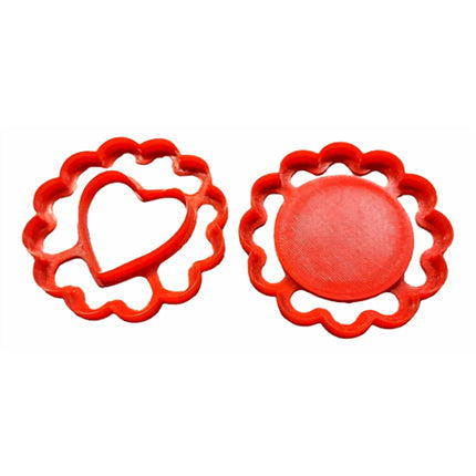 Cortador de galletas corazón en flor