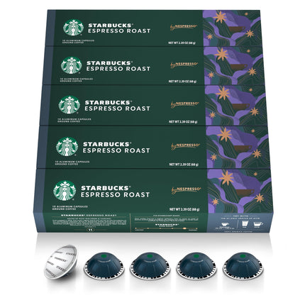 Cápsulas de café Starbucks de Nespresso Vertuo, 50 unidades