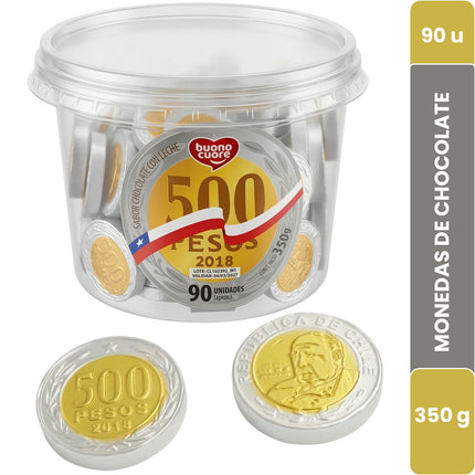 Monedas Chocolate 500 Pesos 90 Un, Cumpleaños Piñata Dulces