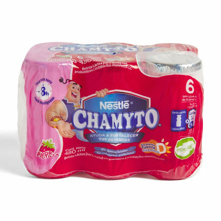 Pack 6 un. Bebida Láctea Chamyto Frutilla 80 ml