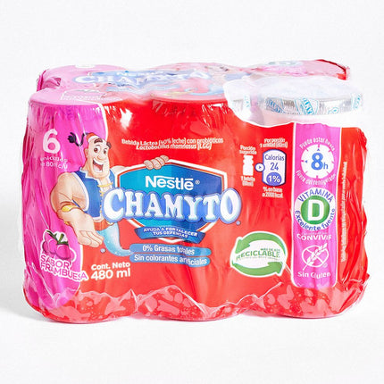 Pack 6 un. Bebida Láctea Chamyto Frambuesa 80 ml