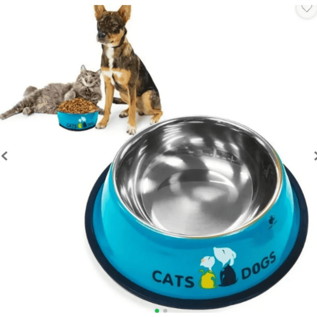 Plato Mascota Perro Gato Comedero Metal 16 Cm