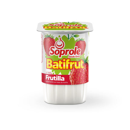 Yoghurt Batido Batifrut con trozos de Frutilla Pote, 165 g | Apishop