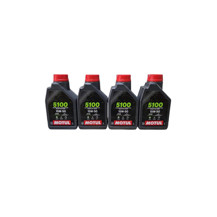 Pack de Aceite Moto 4L 15W 50 Semi-sintetico Motul 4T