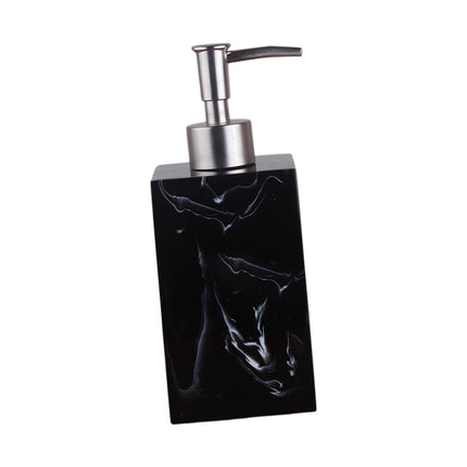 Dispensador De Jabón Con Textura De Mármol, Resina Resistente, Vacío Para El Hogar, Encimera, Cocina, Negro
