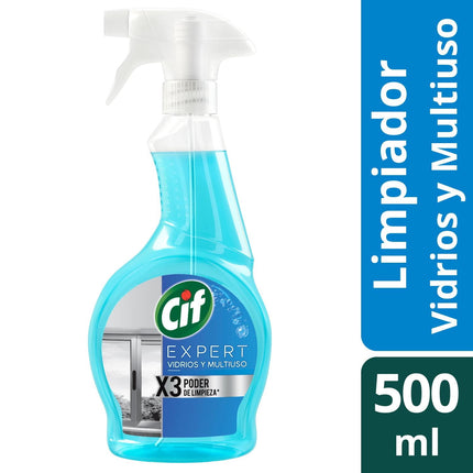Limpia Vidrios y Multiuso Líquido Botella Gatillo, 500ml