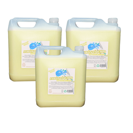 Jabon Liquido Maxifresh Hipoalergenico Con Glicerina 5 Litros 3 Unidades