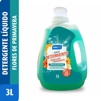 Detergente Líquido Flores de Primavera Botella, 3L