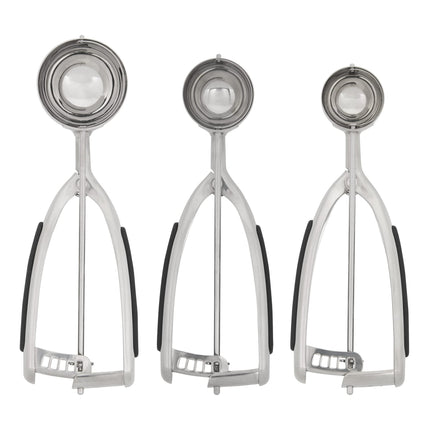 Juego de cucharas para masa de galletas KitchenAid de acero inoxidable negro