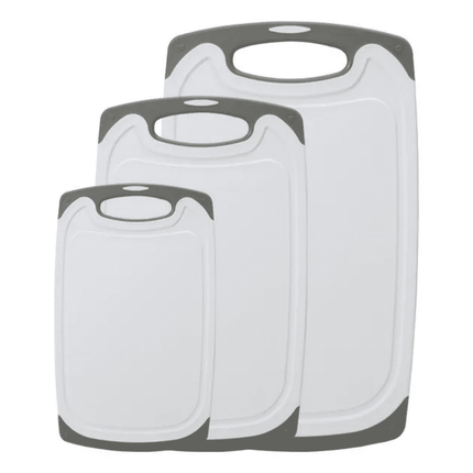 Tabla Cortar De Cocina Picar Plástico Carne Verduras 3pcs Tabla De Cortar Gris