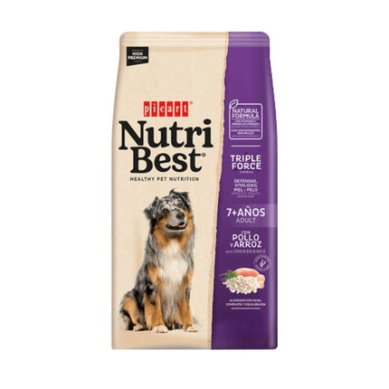 Nutribest Para Perros Senior 7+ Años Pollo Y Arroz 3 Kg.
