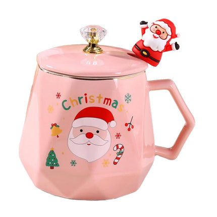 Taza De Café Navideña, Taza Para Beber, Tazas De Agua Reutilizables Para La Cocina Del Restaurante, Color Rosa