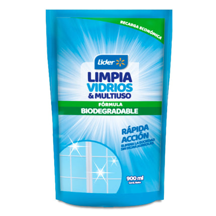 Limpia Vidrios Líquido Doypack, 900 ml