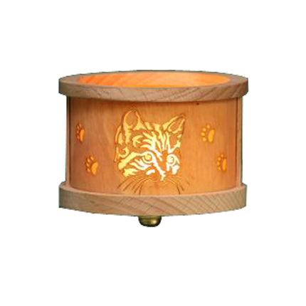 Vela de té Luminary Richard Glaesser Cats, 2,5 x 7,5 x 7,5 cm, cristal