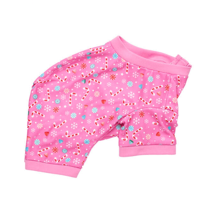 Pijama Build a Bear rosado dulces navideños para peluche