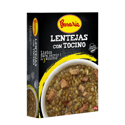 Lentejas con Tocino Caja, 400 g