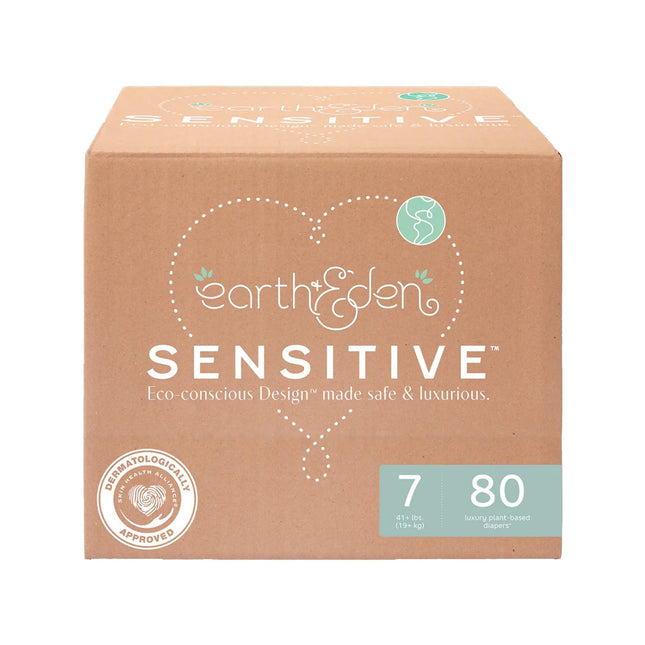 Pañales para bebé Earth & Eden talla 7 hipoalergénicos, 80 unidades