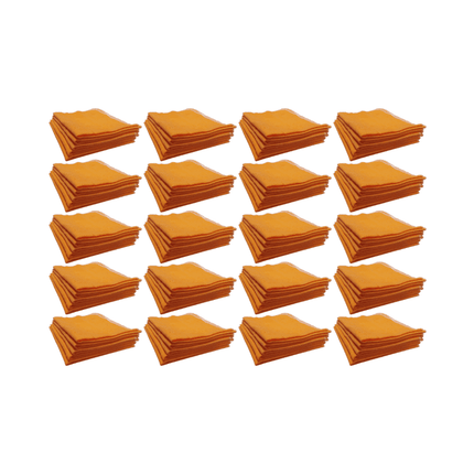 Pack 100 Paños Naranjos Franela Antipolvo 40x35 – Superficies Limpias y Brillantes