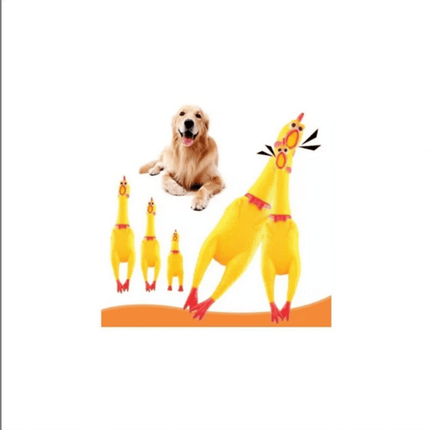 Pollo Juguete De Goma Con Sonido 30Cm Para Perros Y Gatos