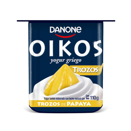 Yoghurt Griego con Trozos de Papaya a la Crema Pote, 110 g | Apishop