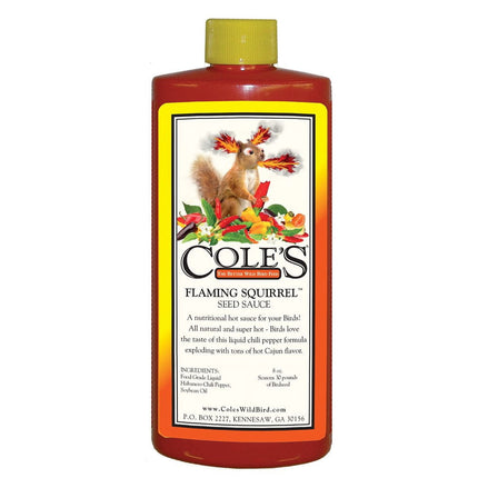 Salsa de semillas para pájaros Cole's Flaming Squirrel FS08 240 ml